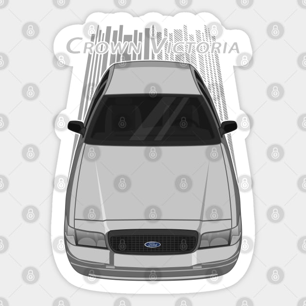Ford Crown Victoria Police Interceptor - Silver Sticker by V8social